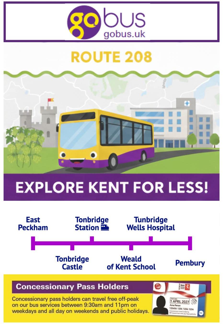 go-coach hire - Go bus operate route 208 linking Pembury,... | Facebook