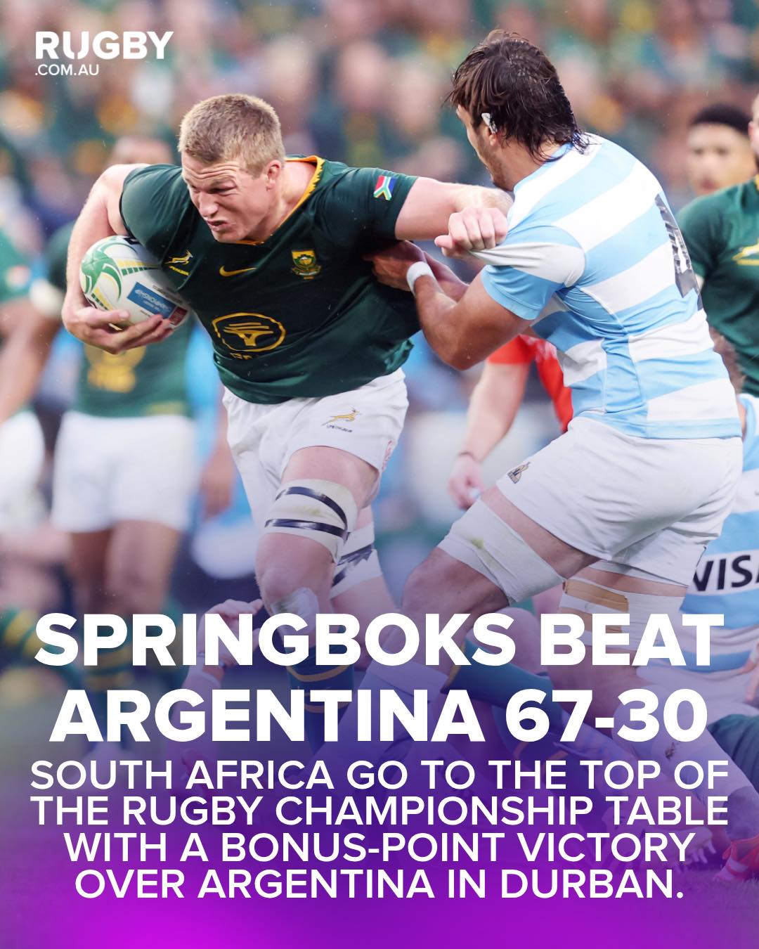rugby.com.au - A massive win for the Springboks with... | Facebook