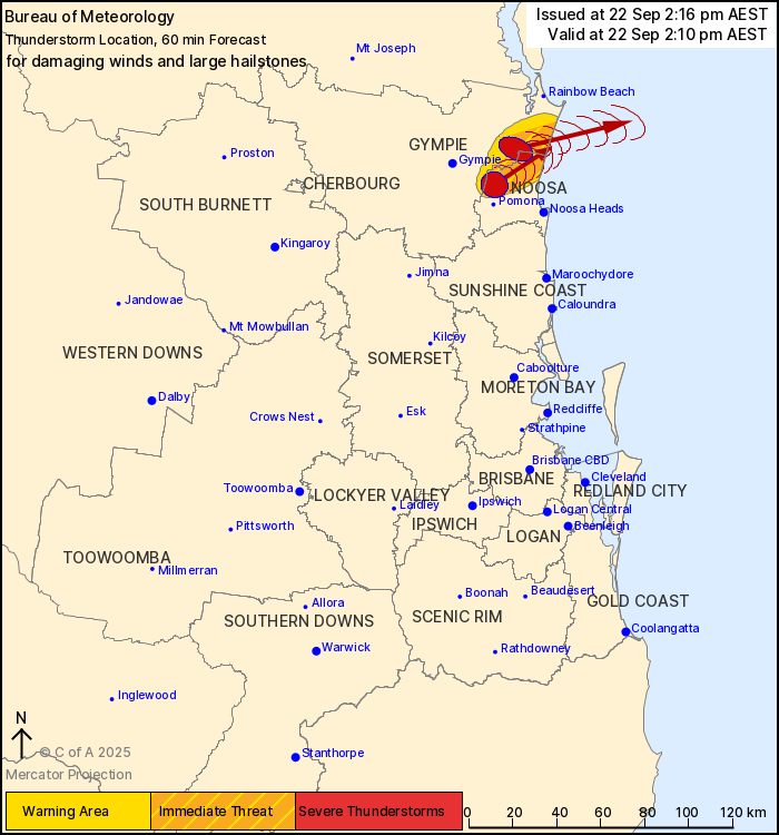 Brisbane - Severe Thunderstorm Warning - Southeast Queensland for ...