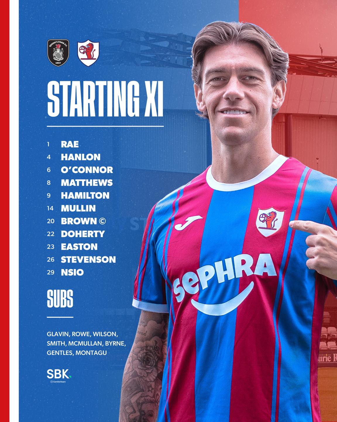 Raith Rovers FC - 📝 TEAM NEWS • Mullin in for McMullan •... | Facebook