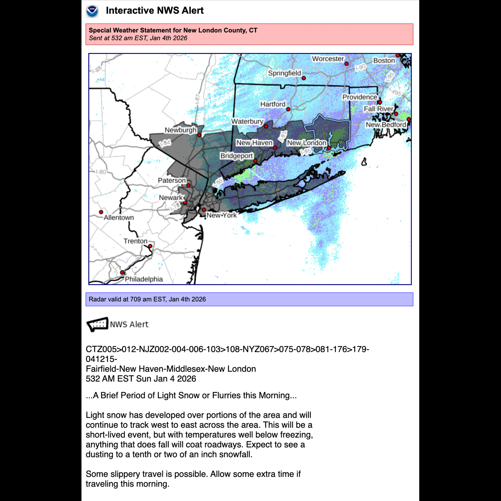 Chesterfield - The National Weather Service has issued a Special ...