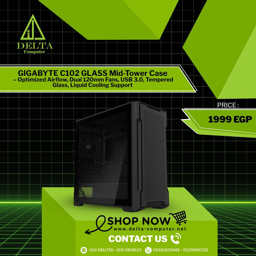 Delta - 💥 GIGABYTE C102 GLASS Mid-Tower Case – Optimized Airflow, Dual ...