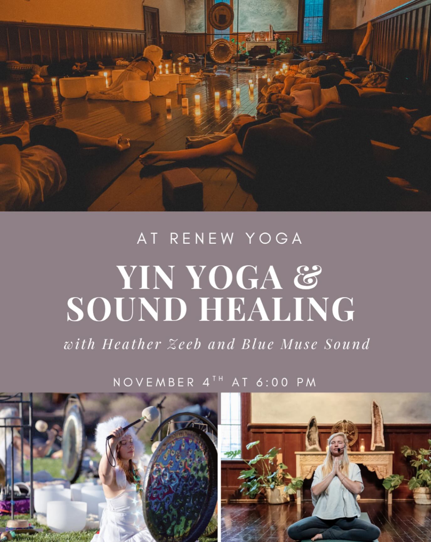 Blue - November 4th @renewyoga_ Relax and unwind with soothing Yin Yoga ...