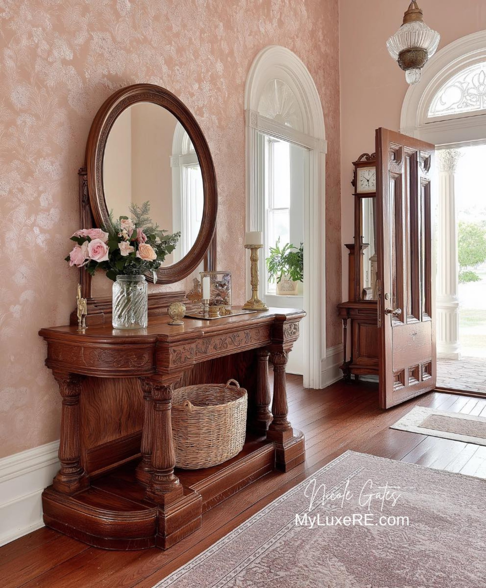 Nicole - That antique wood is stunning. 🤎🩷 Would you keep the blush ...