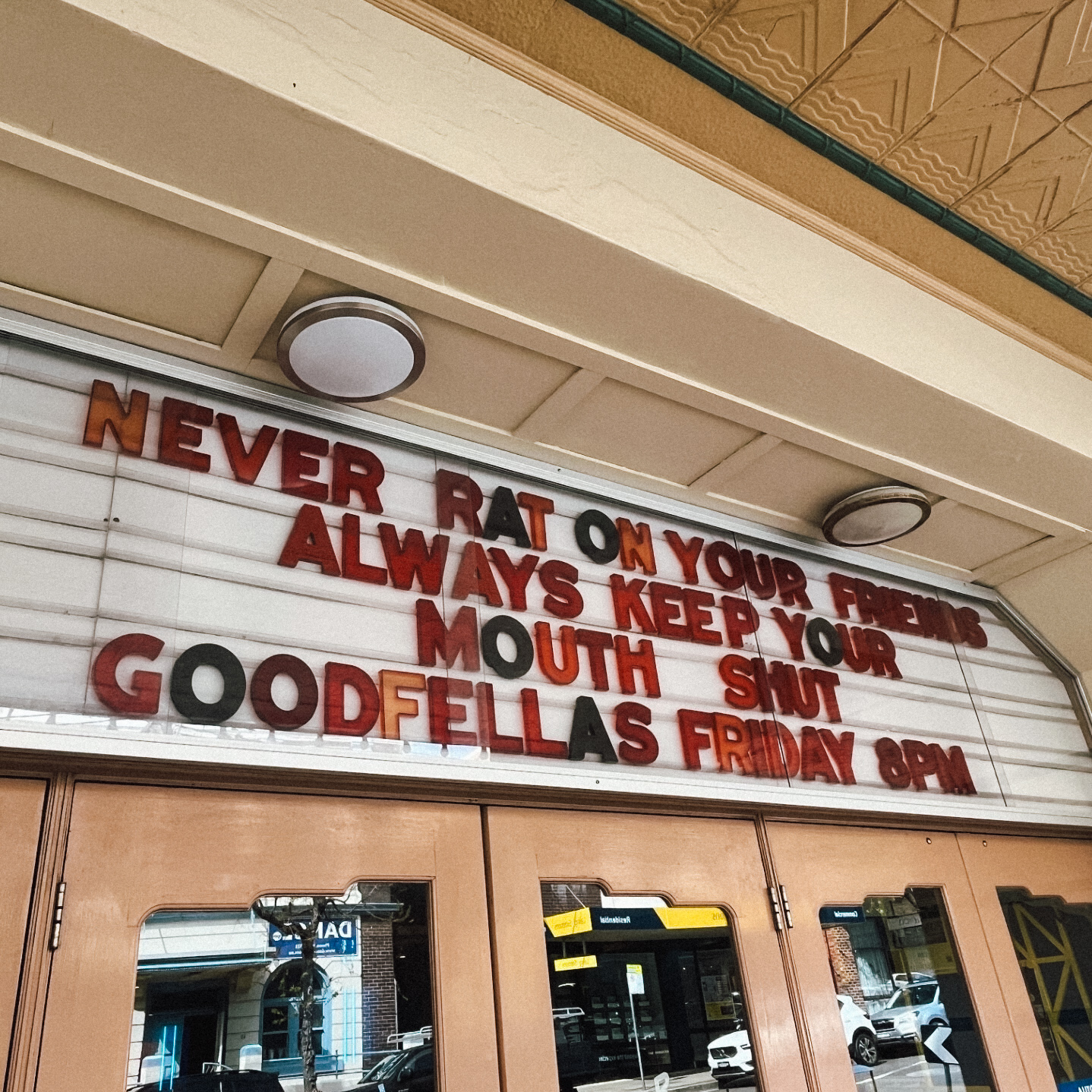 Ritz - Words to live by. GOODFELLAS screens on 35mm tomorrow night, 8pm ...