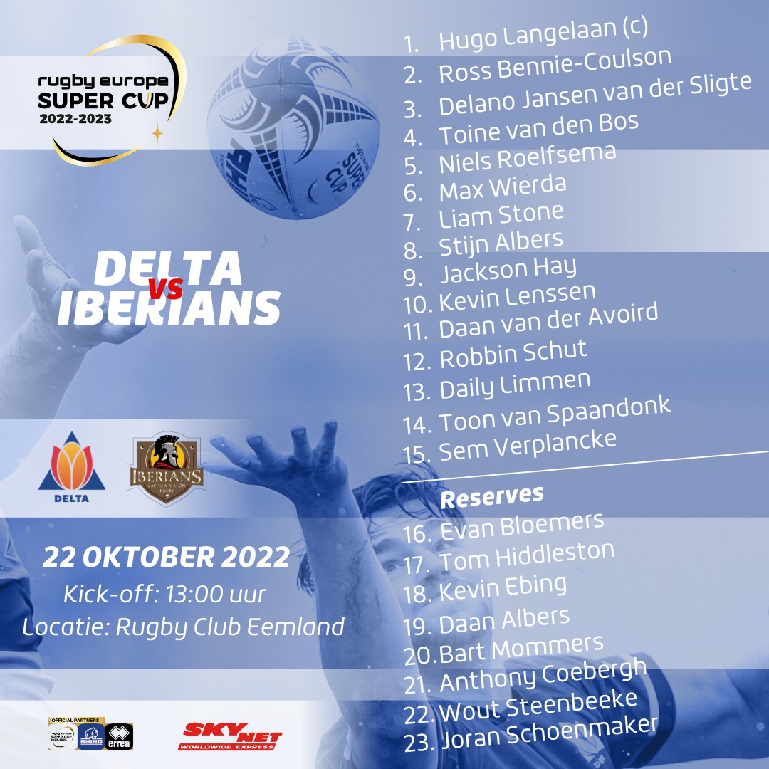 🚨 SQUAD ANNOUNCEMENT #rugby... - Delta - Rugby Nederland | Facebook