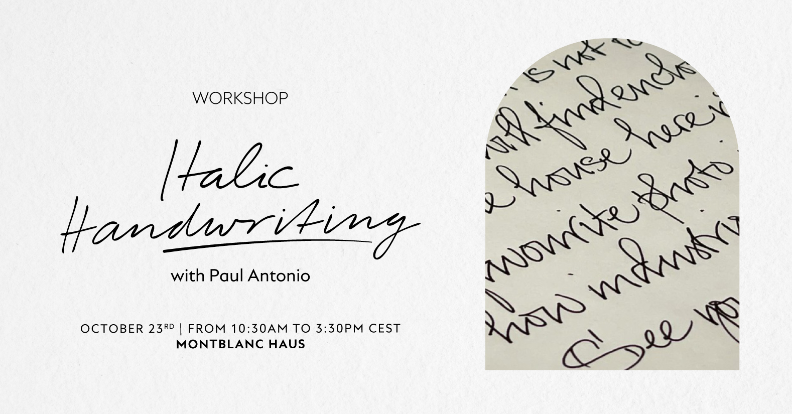Montblanc - Dive into the art of upright Italic handwriting in our ...