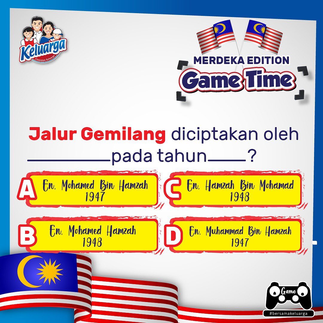 Game Merdeka Edition Jom 2.0 🇲🇾... - Cap Keluarga Malaysia | Facebook