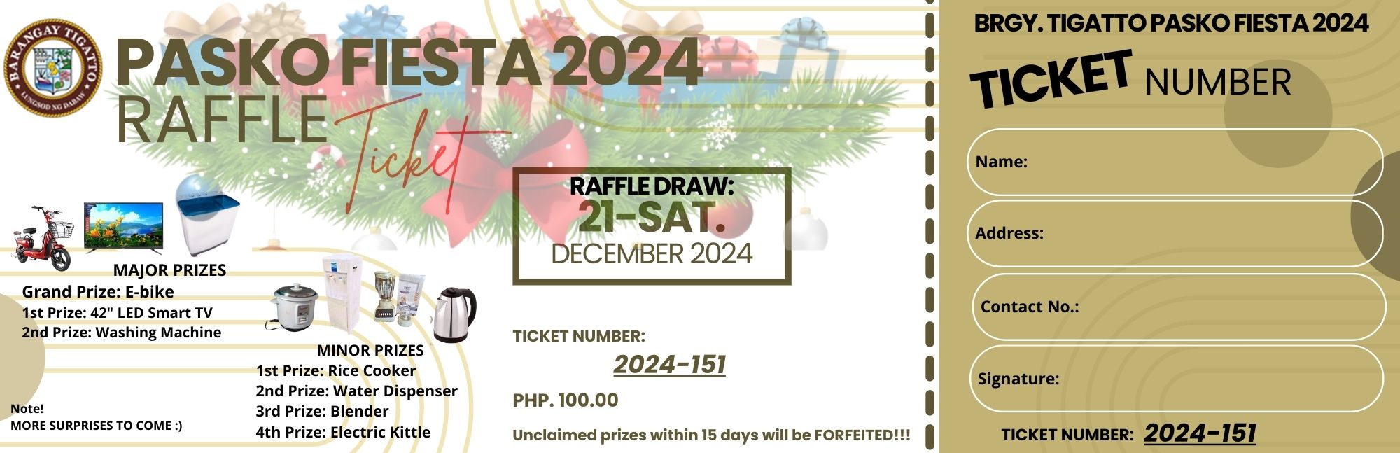 Nso - Hello mga KaBARANGAY! BARANGAY TIGATTO PASKO FIESTA 2024 PA ...