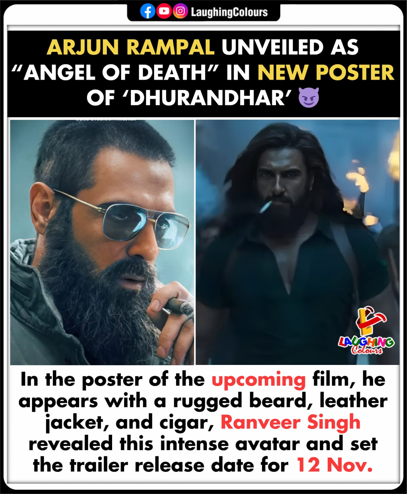 Laughing - Arjun’s deadly new look 😈 #ArjunRampal #Dhurandhar # ...