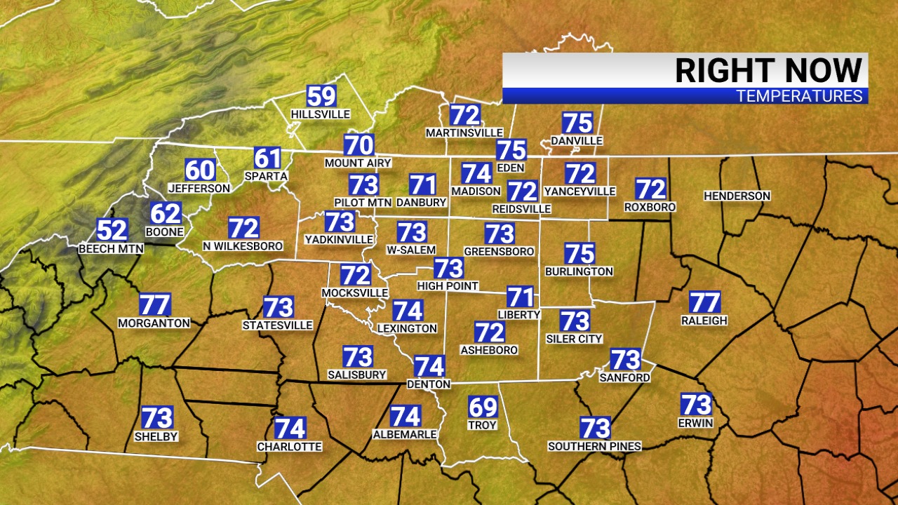 FOX - Here are your lunchtime temperatures from the FOX8 MAX Weather ...