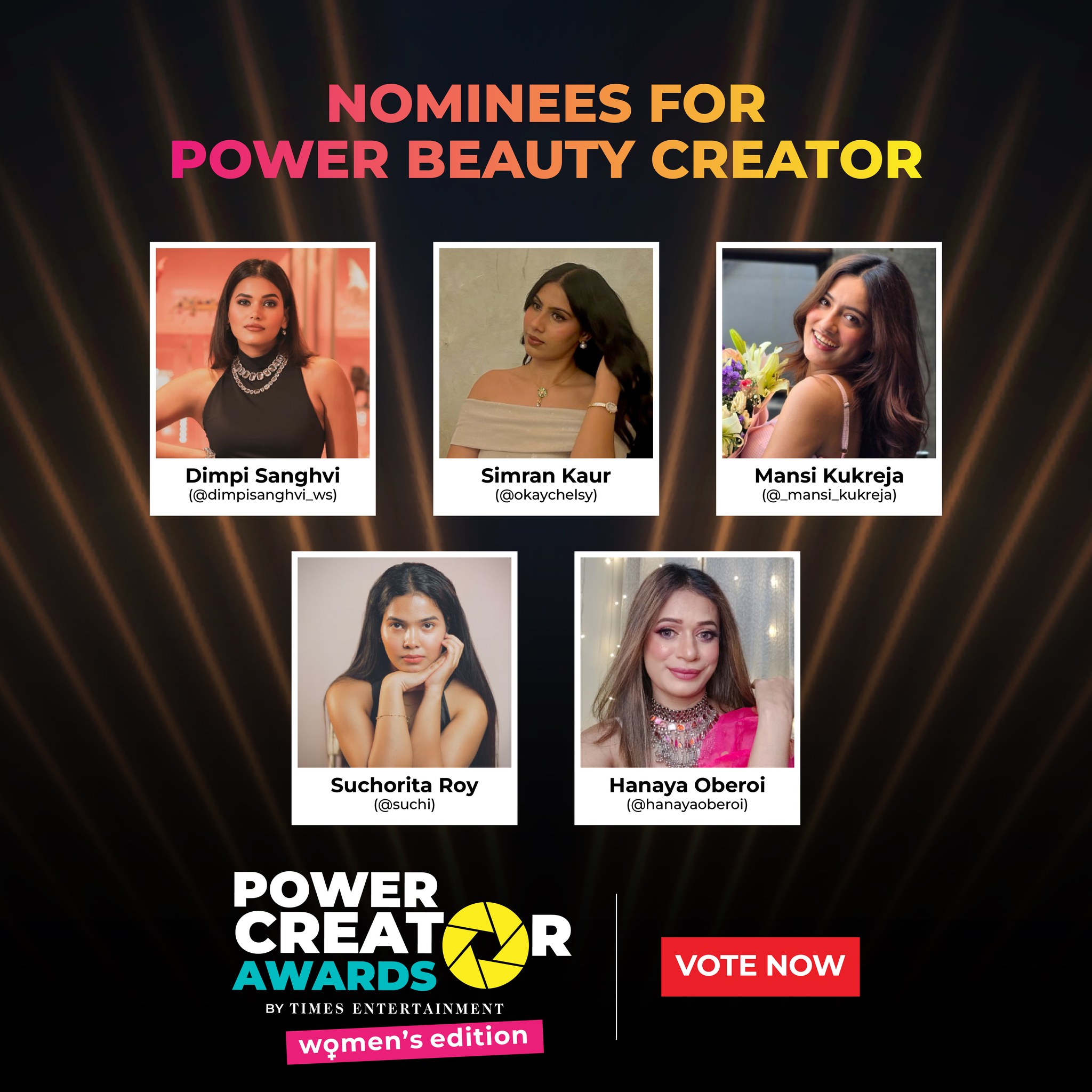 ETimes - Time to vote for your favourite Power Beauty Creator at the ...