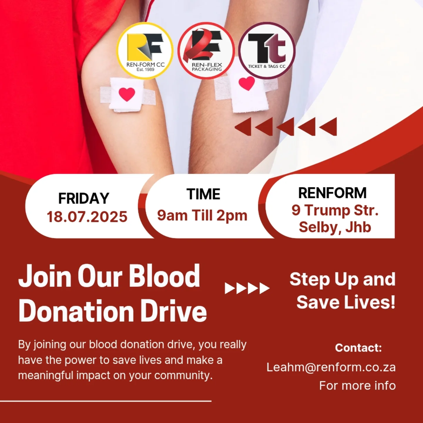 Ren-Form CC - A reminder about our blood drive on the 18th... | Facebook