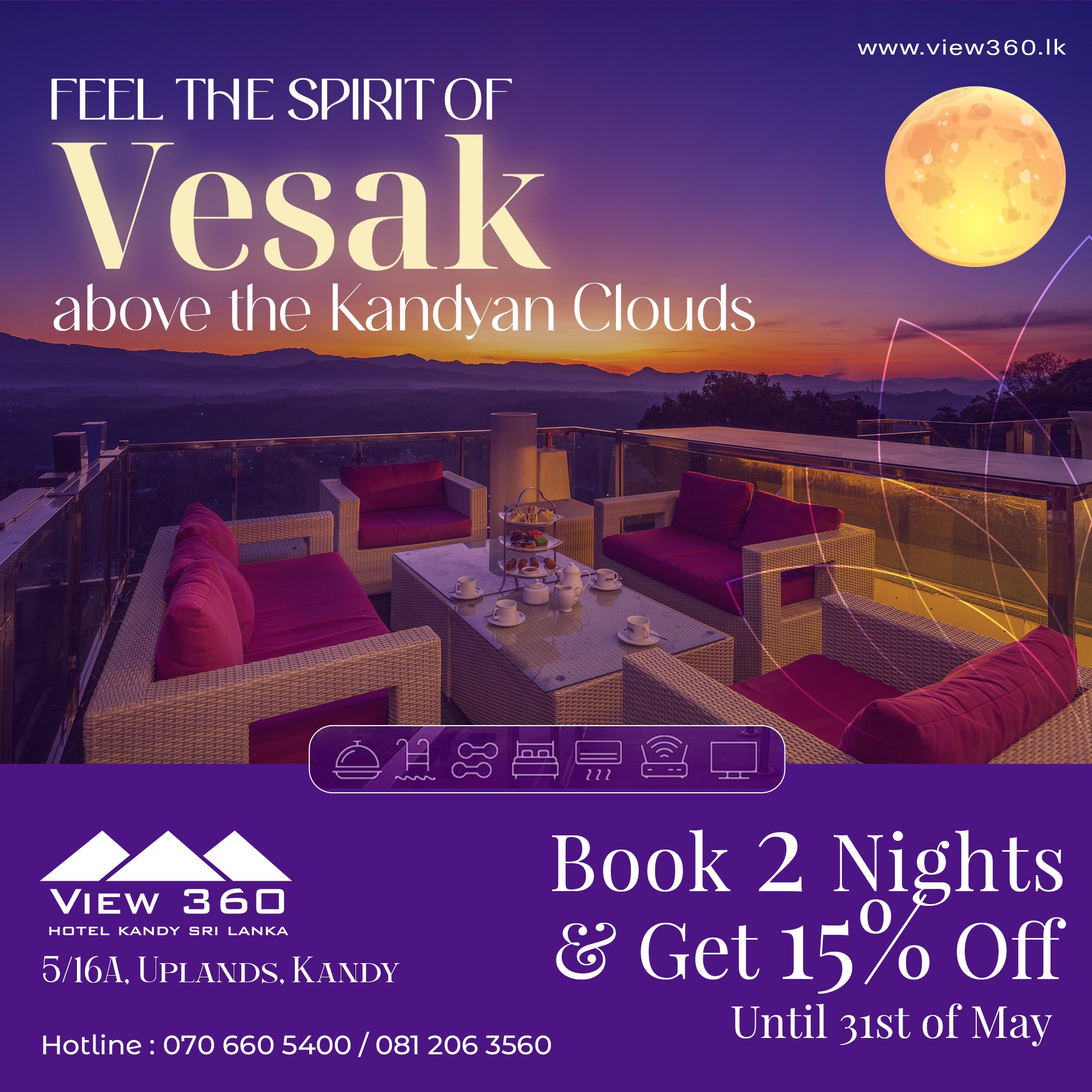 View - 🌿 Feel the Spirit of Vesak Above the Kandyan Clouds! 🌿 This ...