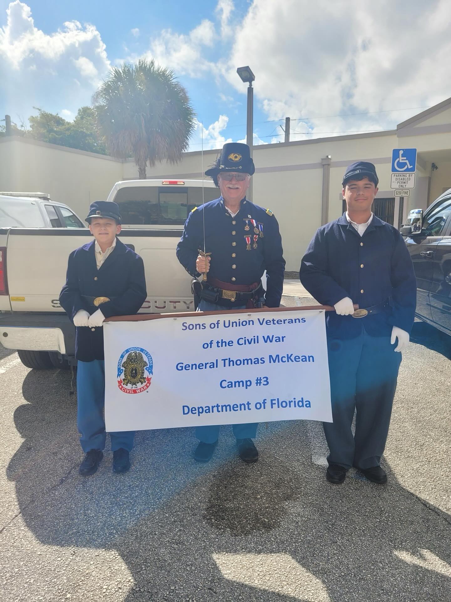 Br Jeff Garten and his grandsons Giovani and Noah Estevez marched in ...