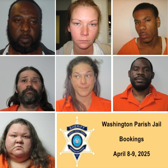 Mt. - Washington Parish Jail Bookings for April 8-9, 2025 is at https ...