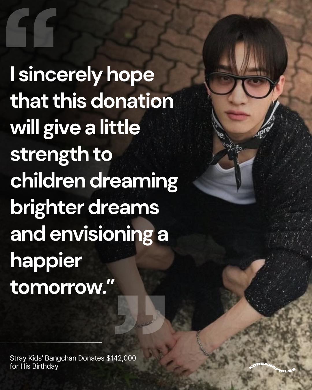 Koreanophiles - THIS MADE ME CRY 🥹 Stray Kids member Bang Chan ...