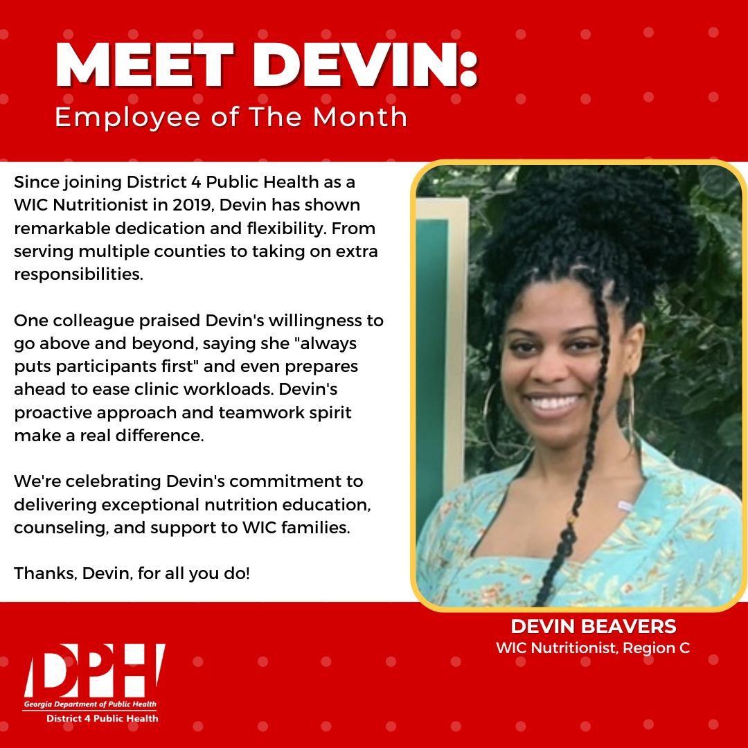 Meet Devin, our July... - Lamar County, GA Health Department | Facebook