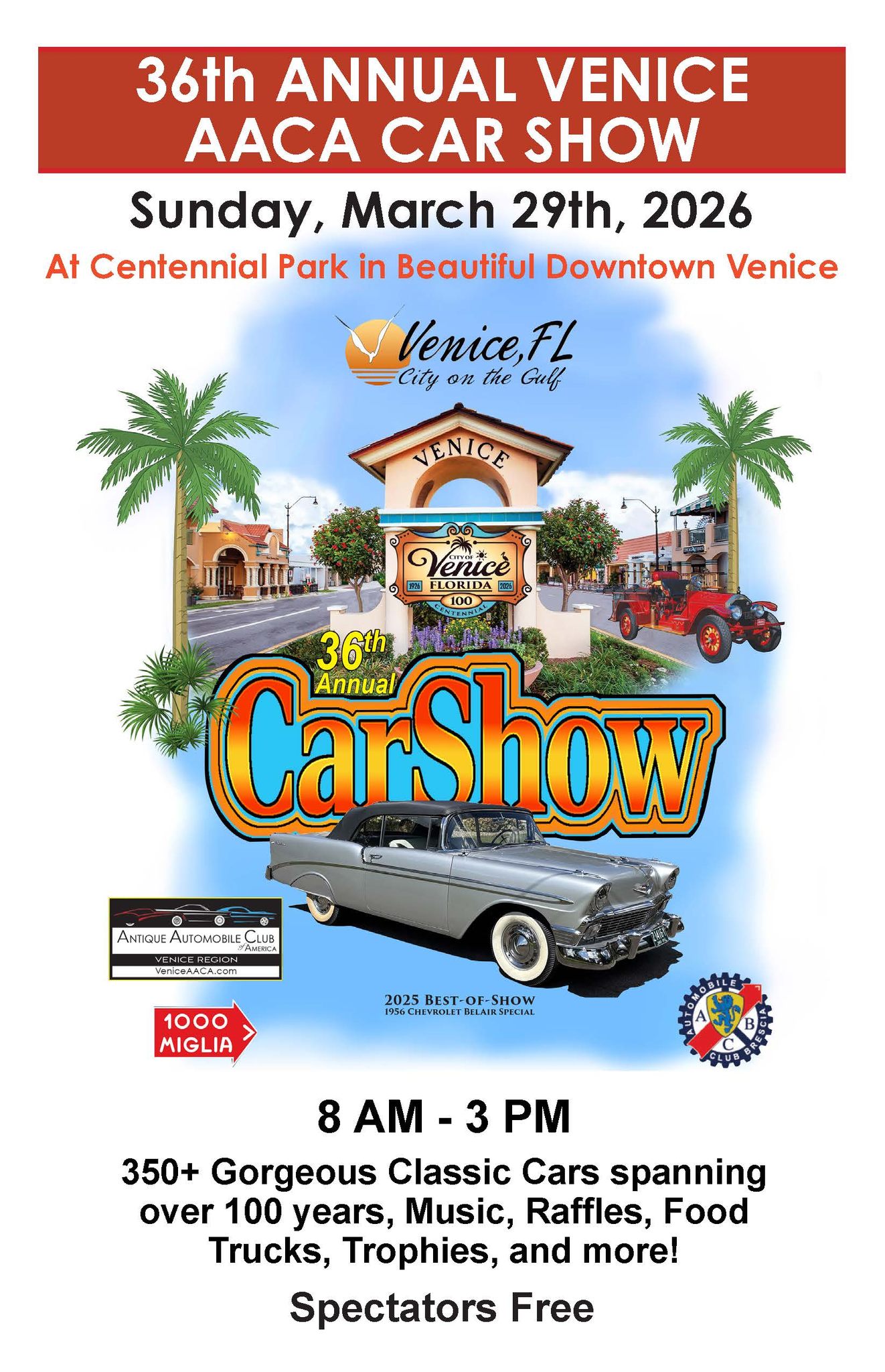 🚘 Annual Venice AACA Car Show is this Sunday, March 29 in