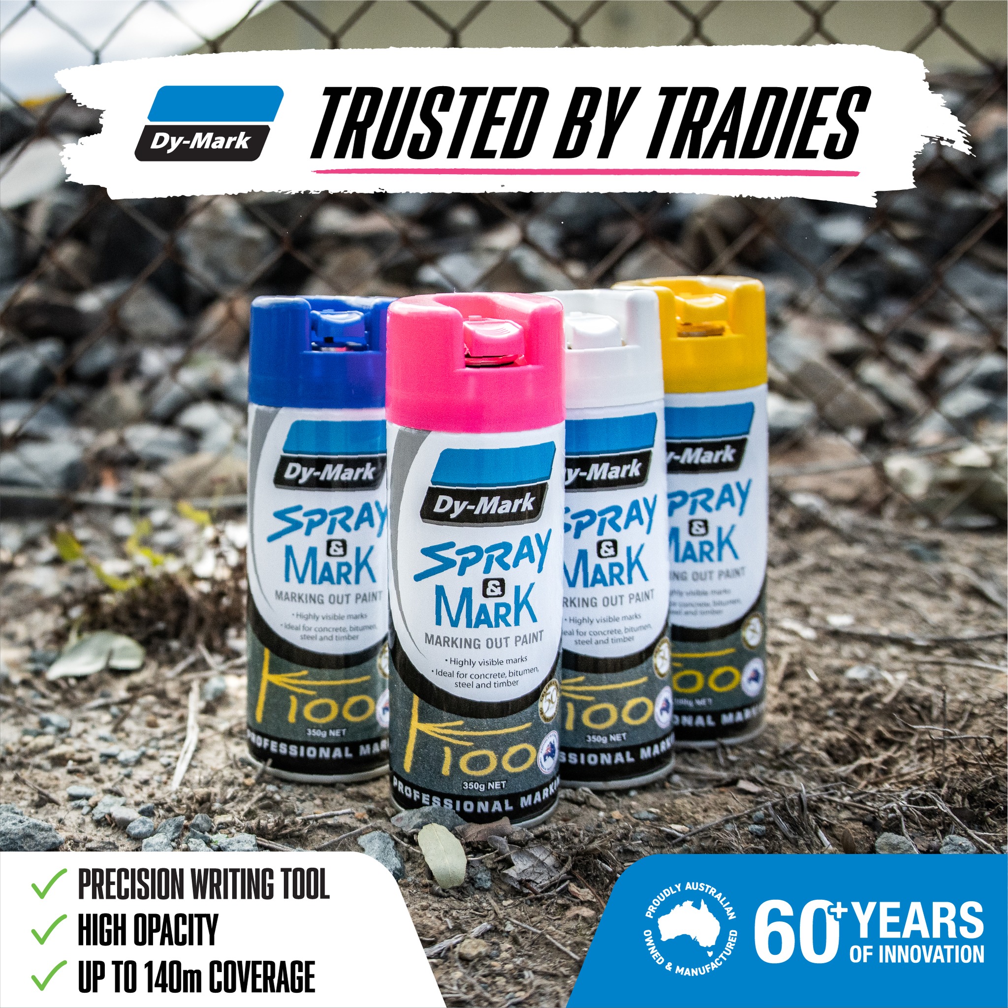 Dy-Mark - Trusted by tradies – bright and visible markings! The ...