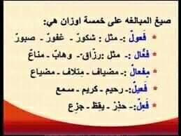 صيغ المبالغة على خمسة جذاذات مواد التعليم الإبتدائي Facebook