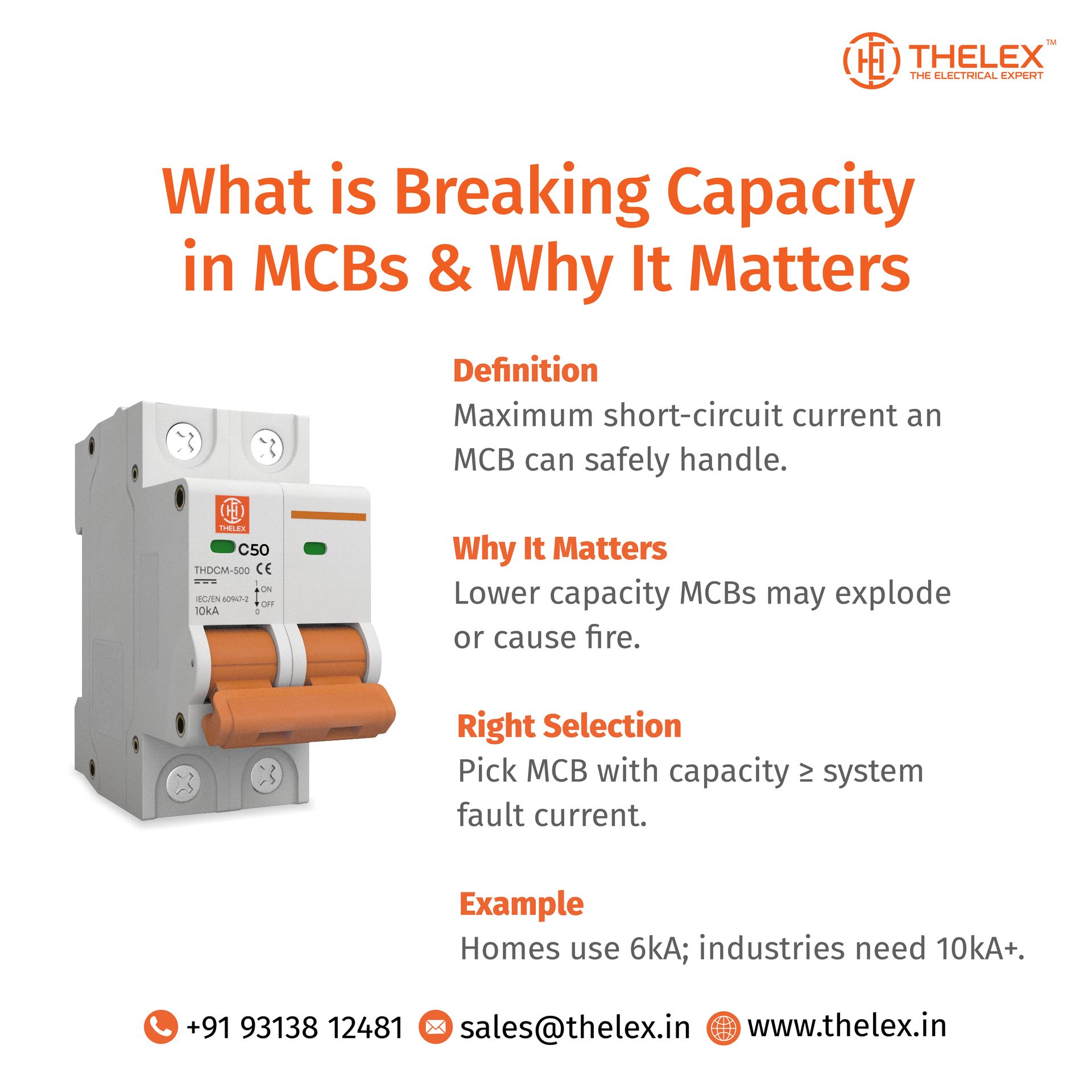 What is Breaking Capacity in MCBs... - The Electrical Expert | Facebook