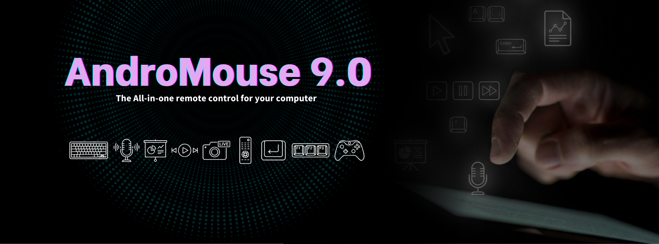 AndroMouse - wireless mouse and keyboard for your pc and mac