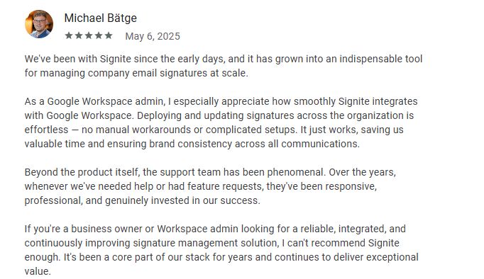 Signite - ignite your email signatures