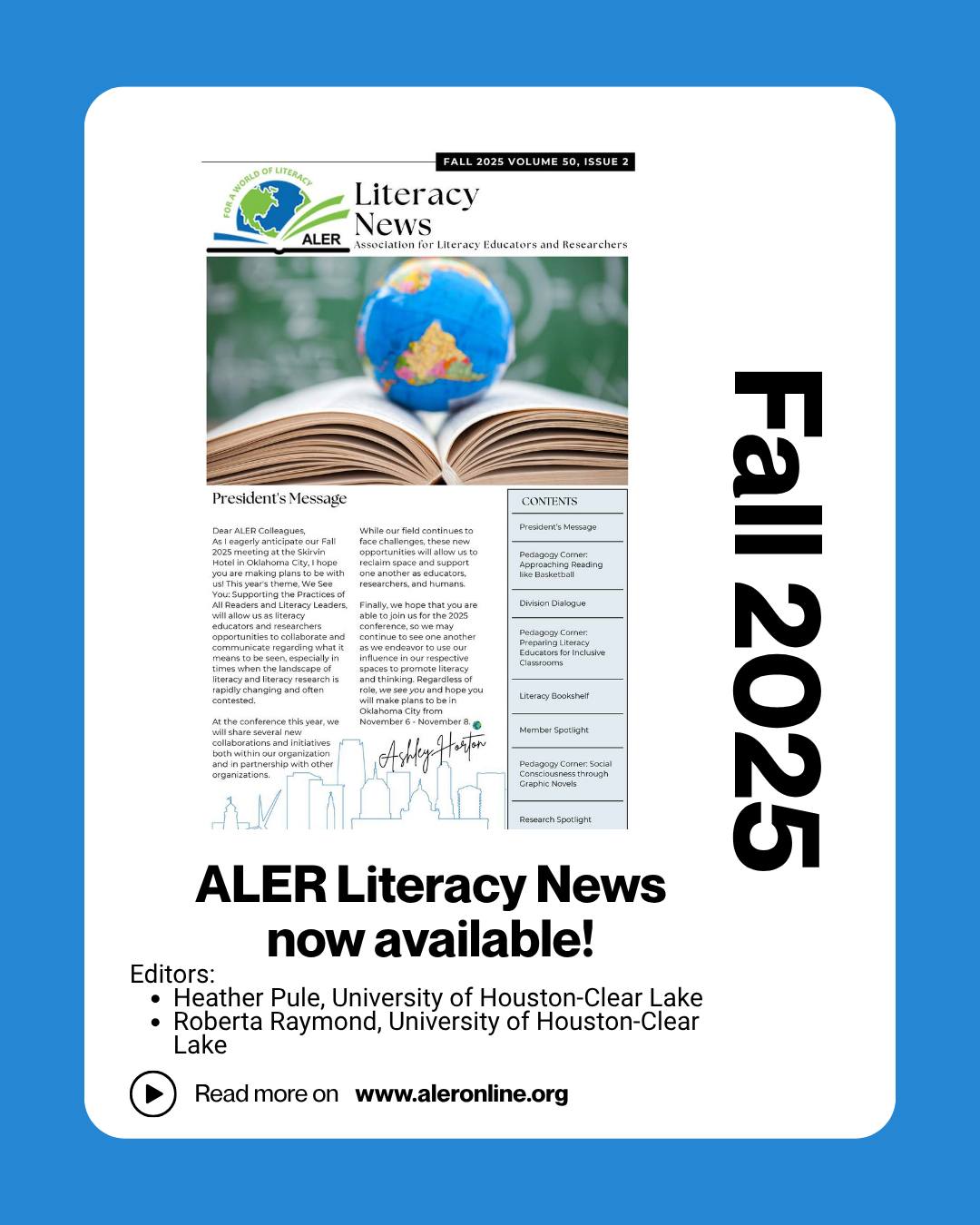 Association - ALER Literacy News now available! Check out the Fall 2025 ...
