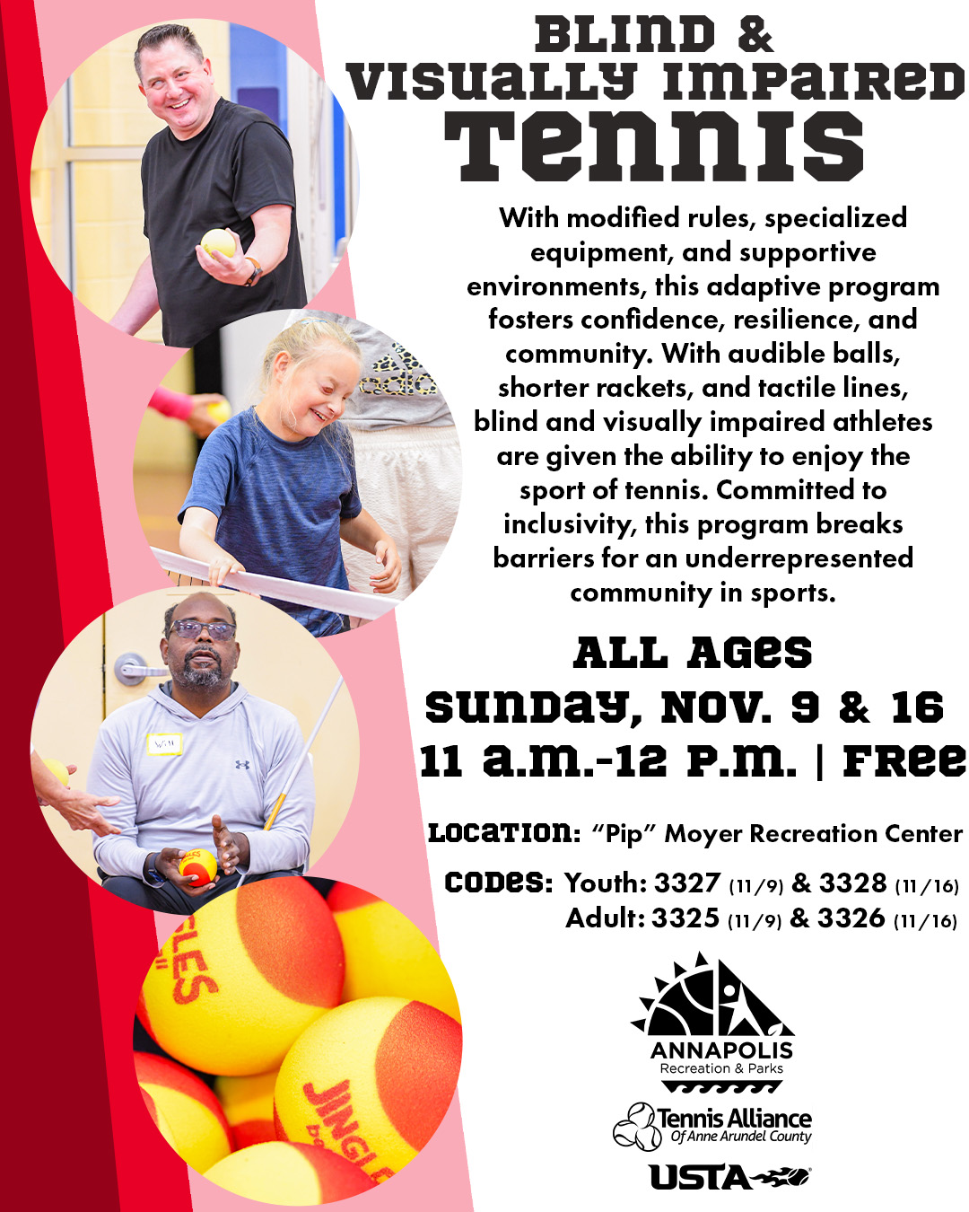 Annapolis - Blind & Visually Impaired Tennis is BACK! This adaptive ...