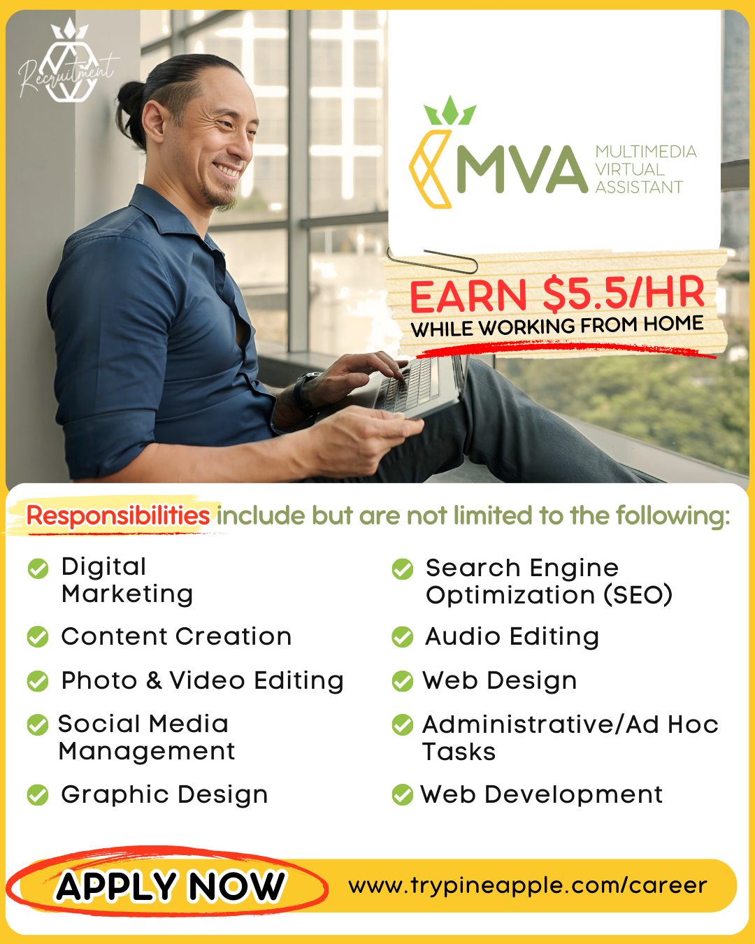 Pineapple - We have a 💯 work from home opportunity for you! Join us as ...