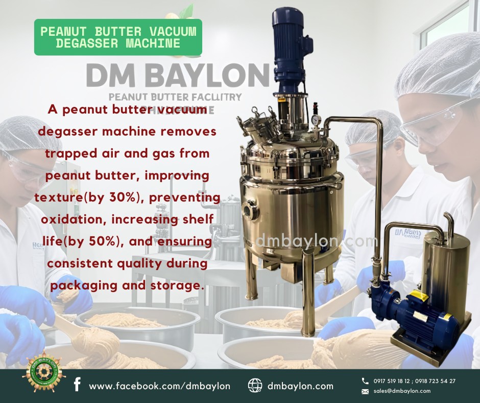 Dm - Peanut Butter Vacuum Degasser Machine All Constructed with 304 ...