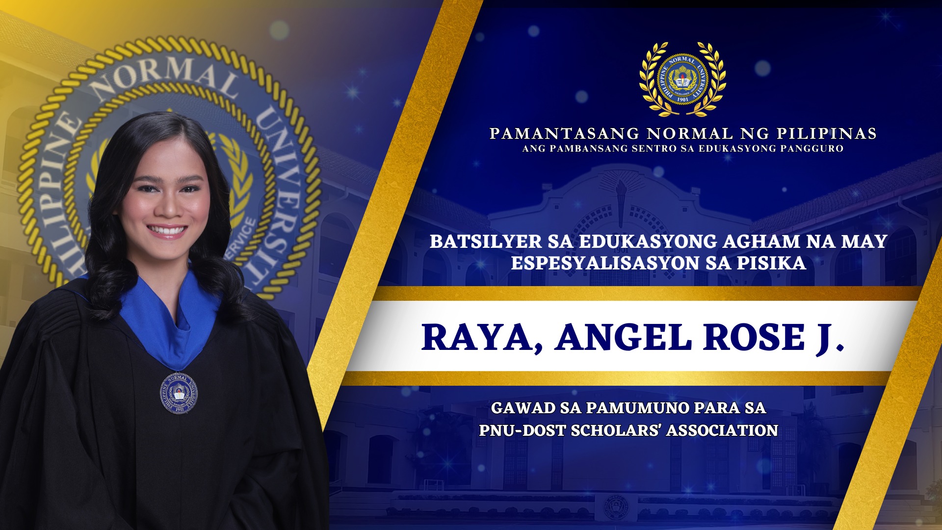 PNU - SASO Features | 🌟 Jose Rizal Most Outstanding Student Leader ...