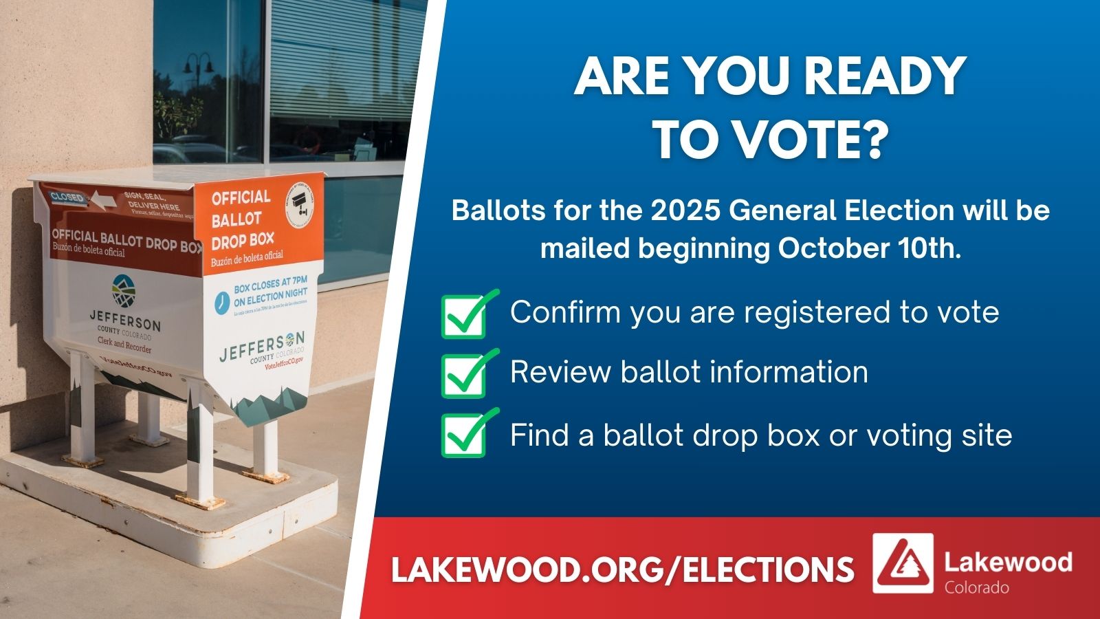 The 2025 General Election and... - City of Lakewood, Colorado | Facebook