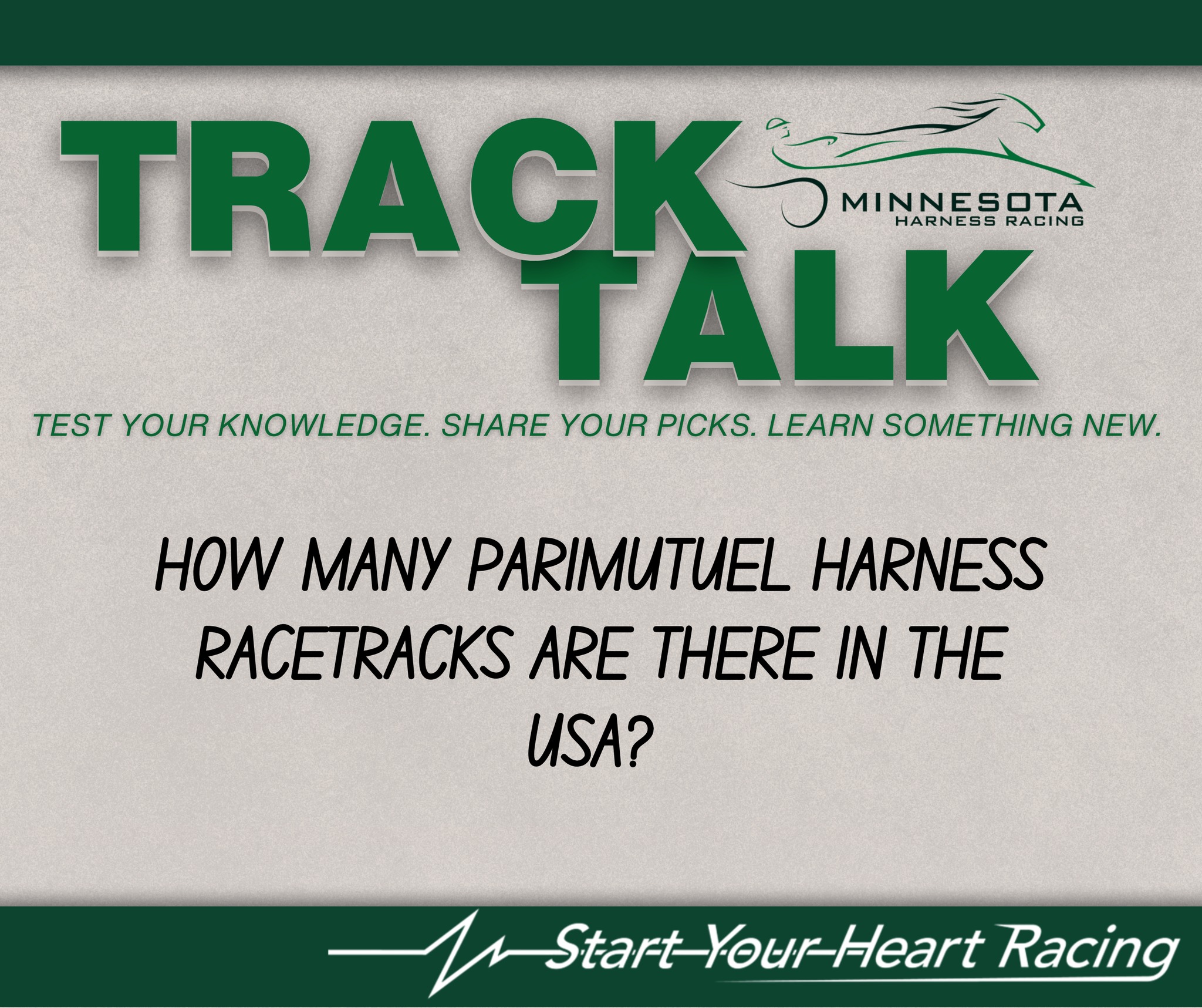 Minnesota - Track Talk time! 🐎 Do you know how many parimutuel harness ...