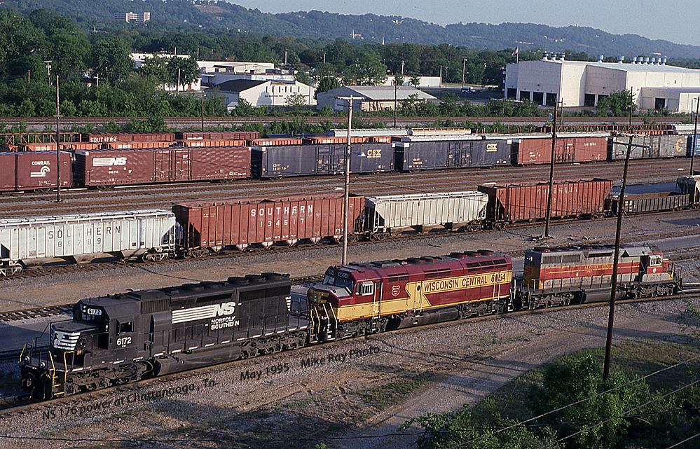 NS SD40-2 # 1631 with the odd ball nose logo at Chattanooga Tn