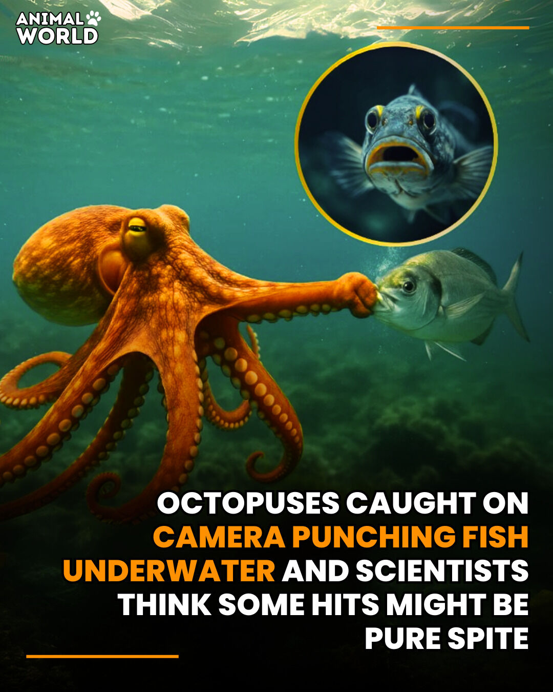 Animal - Octopuses have been caught on video literally punching fish in ...