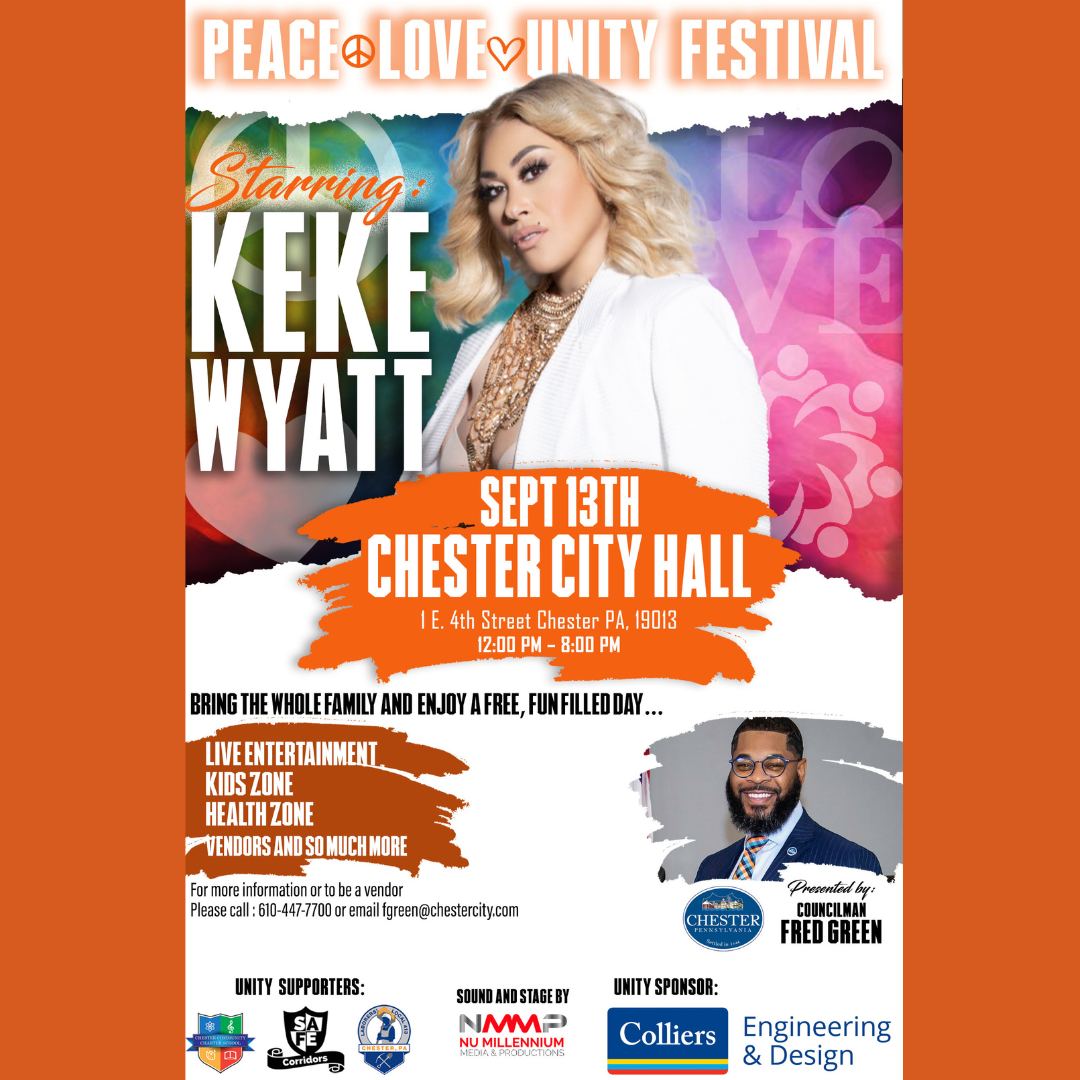 HIPHOP PEACE and UNITY FEST.❗️ Peace, Love & Unity Festival in Chester, PA on Sept 13