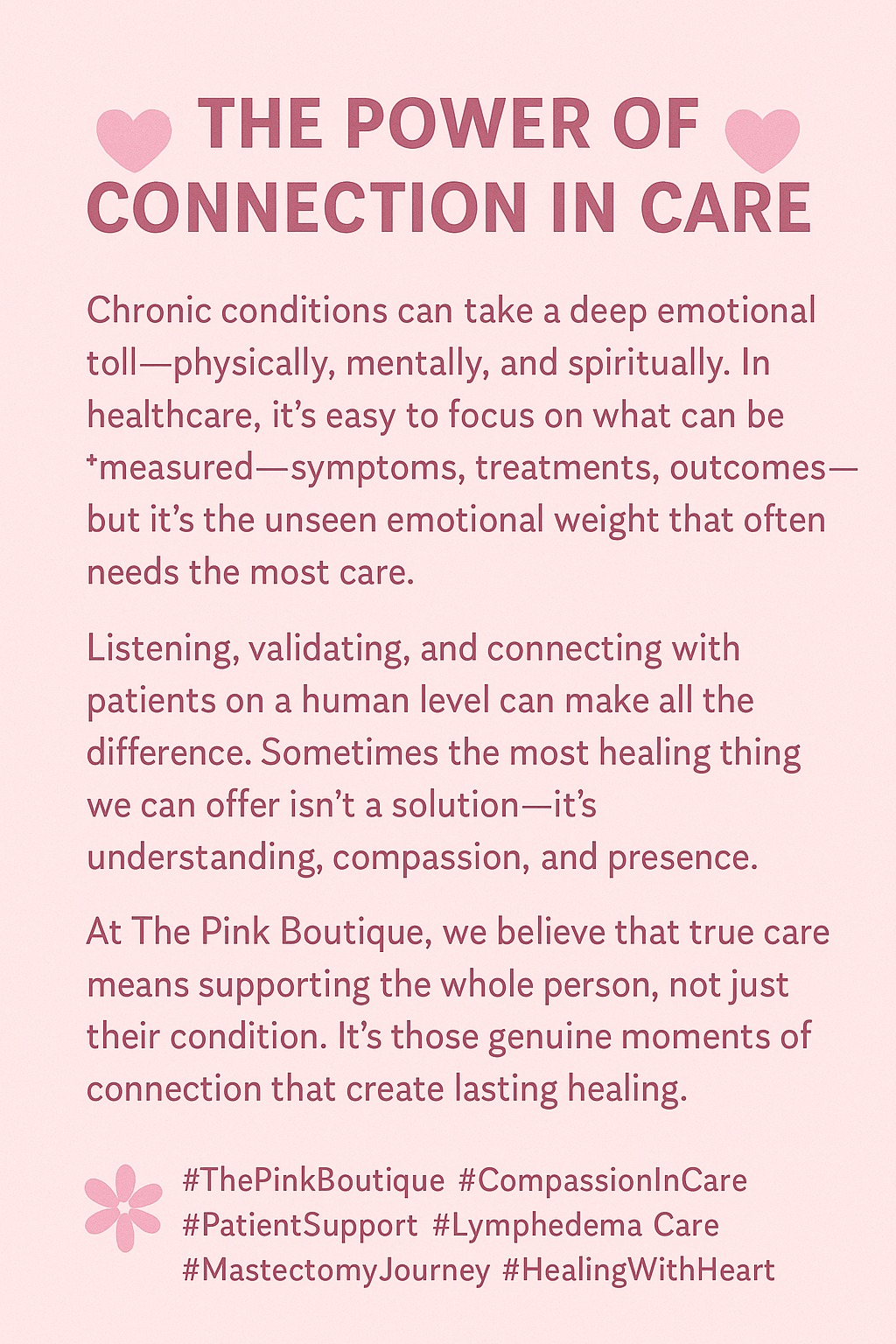 💗 The Power of Connection in Care 💗 Chronic conditions can take a deep ...