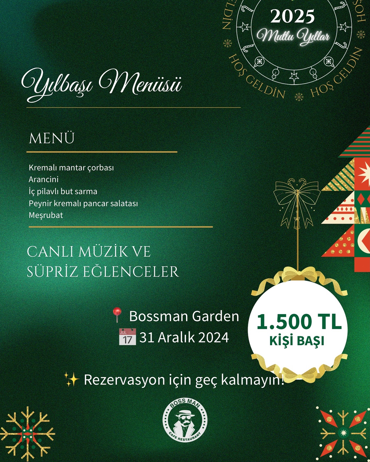 Boss - 🎉 2025’e Bossman Garden farkıyla merhaba deyin! 🎉 Bu yılbaşı ...