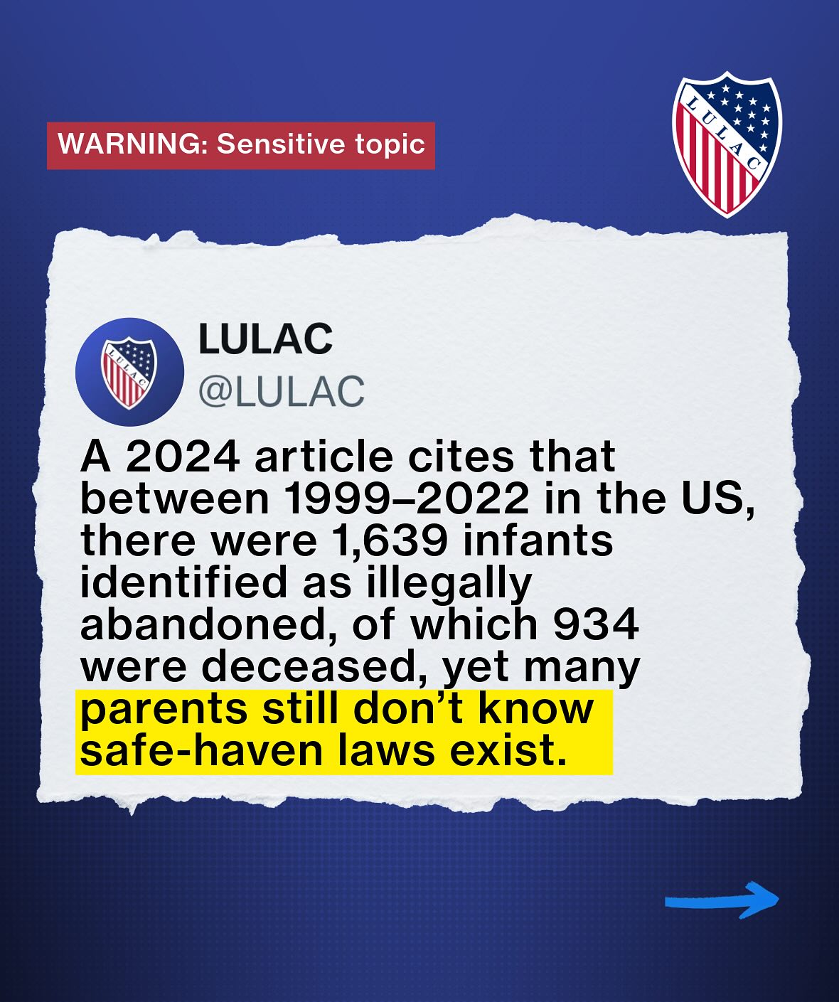 LULAC - WARNING Sensitive Topic: Between 1999–2022, 1,639... | Facebook
