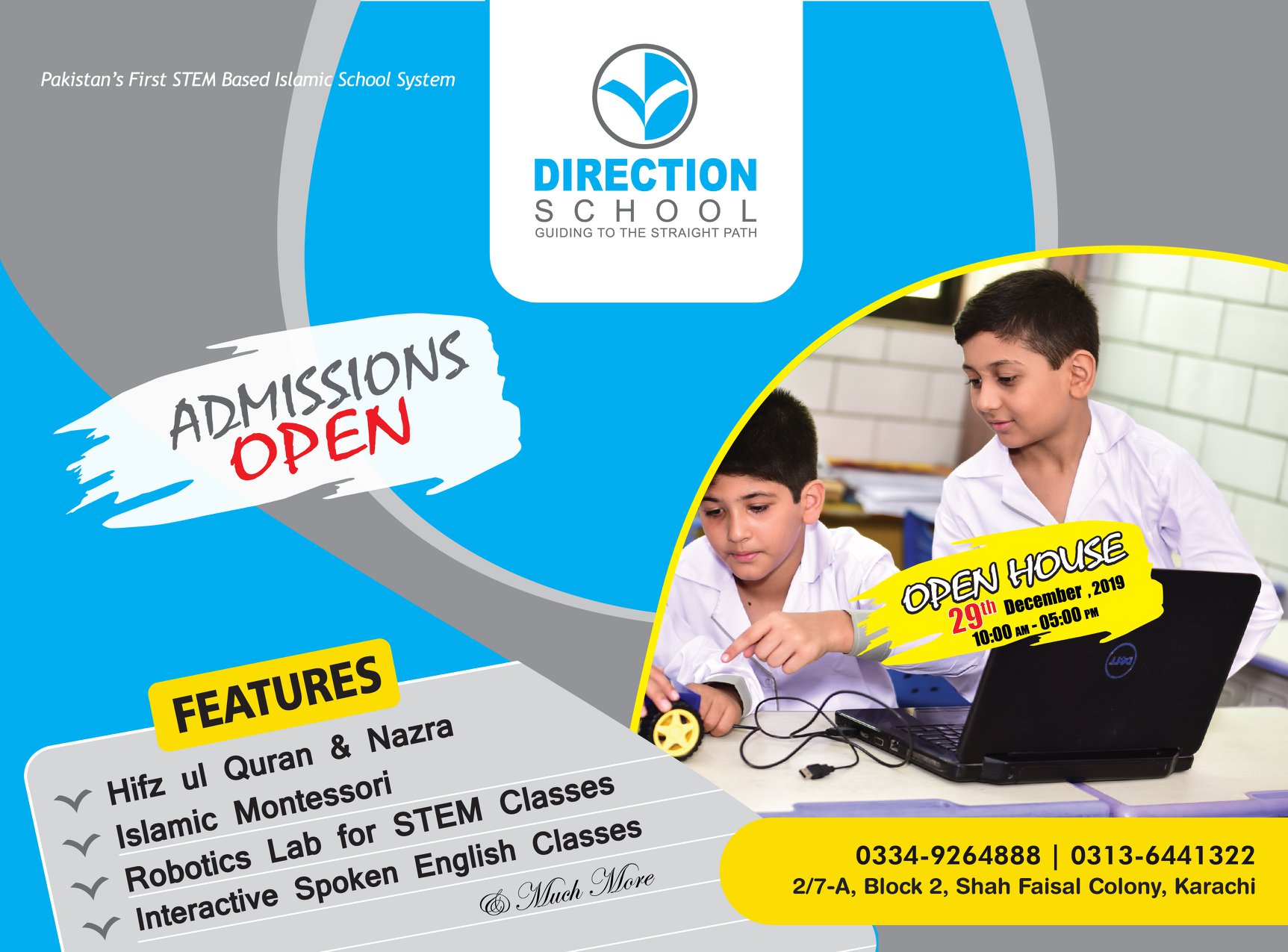 📣📣 ADMISSIONS... - Direction School - Shah Faisal Campus | Facebook