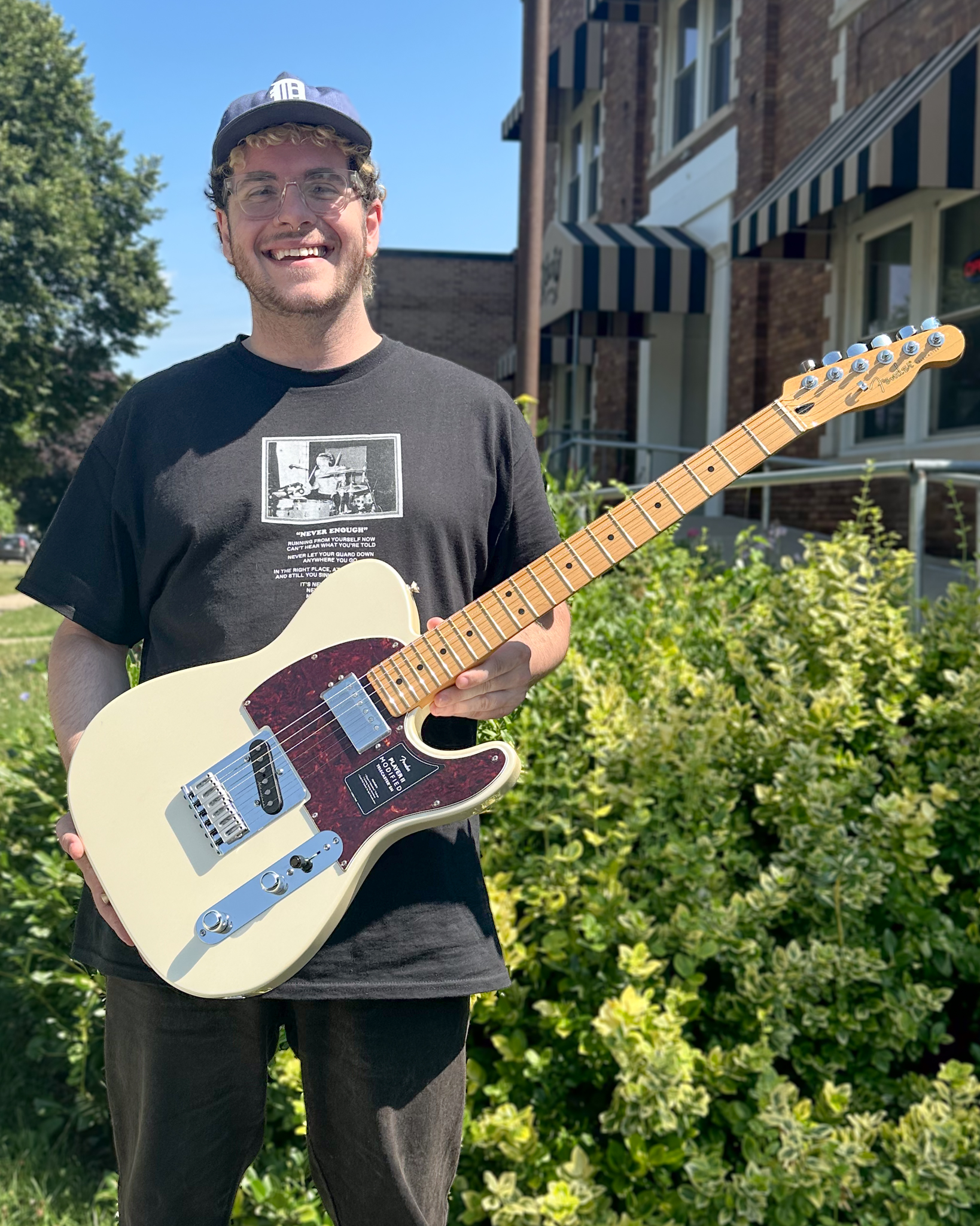 Elderly - Kitch is holding the Fender Player II Modified Telecaster, a ...