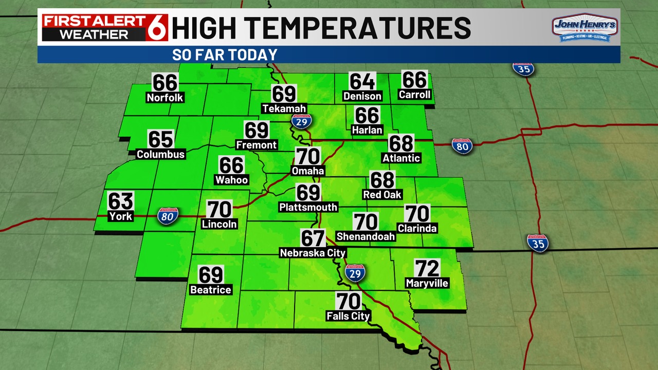 Rusty - Here's a look at the high temperatures across our area from ...