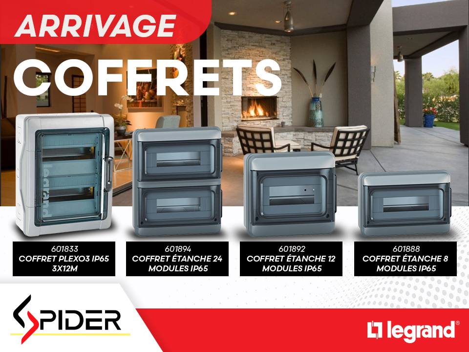 Spider - 🔴 Arrivage – Coffrets étanches IP65 Legrand 👉 Rappel métier ...
