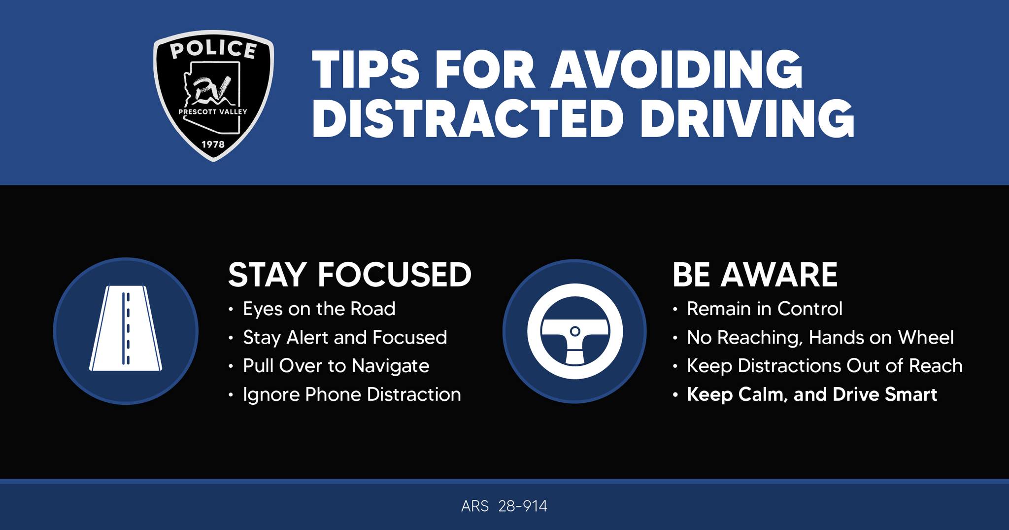 Prescott - Every second of distraction increases your risk of a crash ...