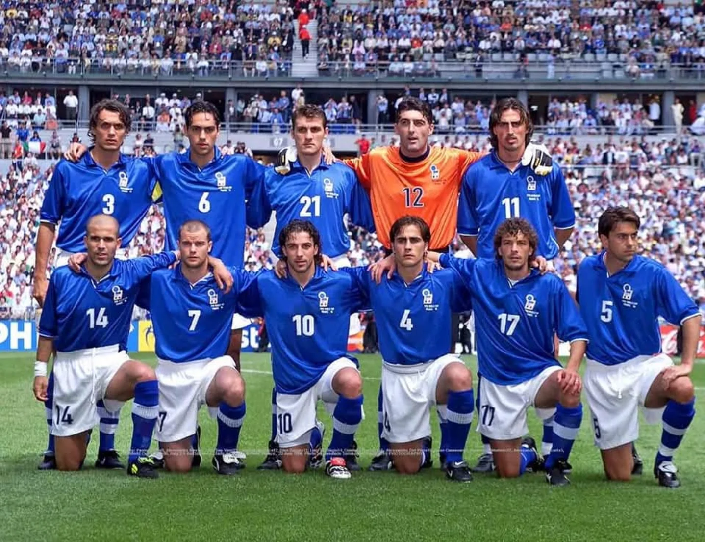 イタリア代表 (A) WC 98 デルピエロ　バッジオ ミラン フランス Italy 🇮🇹 at the FIFA World Cup France 98! 🔥🔥 . The italian