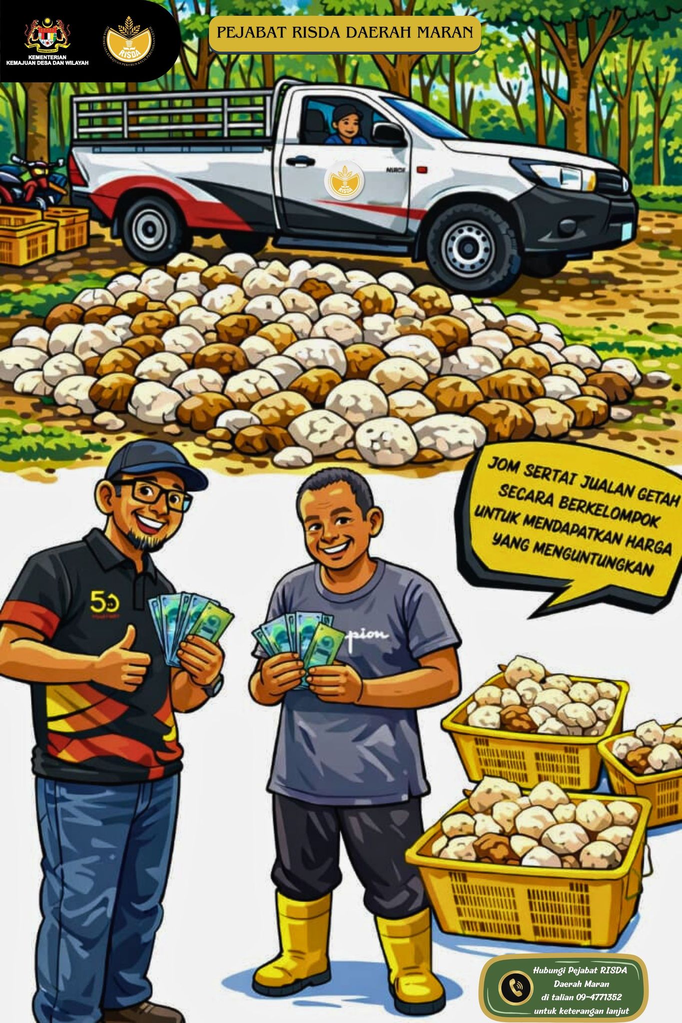 NAK HARGA TINGGI?JOM JUAL HASIL GETAH... - RISDA Daerah Maran | Facebook