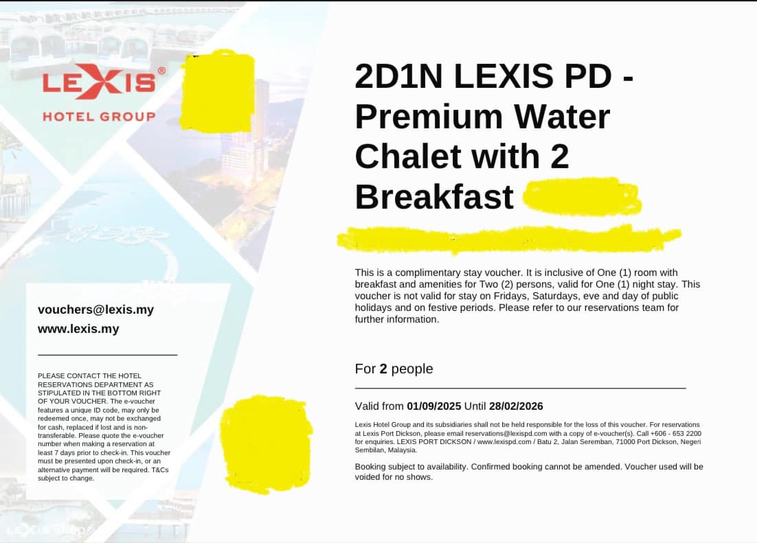 VOUCHER MURAH MALAYSIA | Salam, hi. Saya ada nak letgo baucer Lexis PD ...