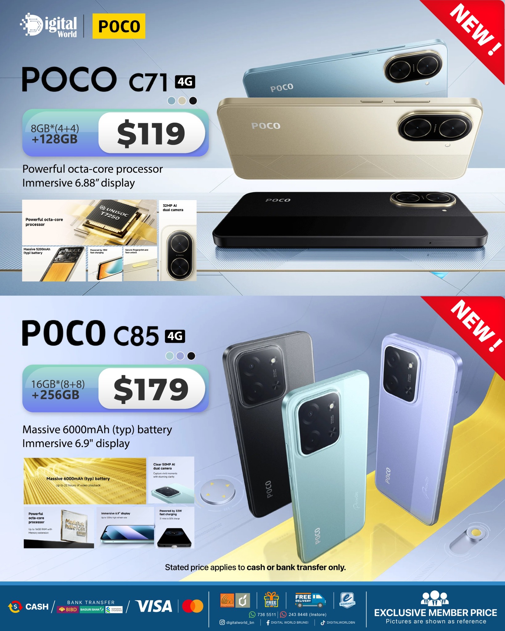 Meet the new Xiaomi POCO C71 and C85 bold design, smooth